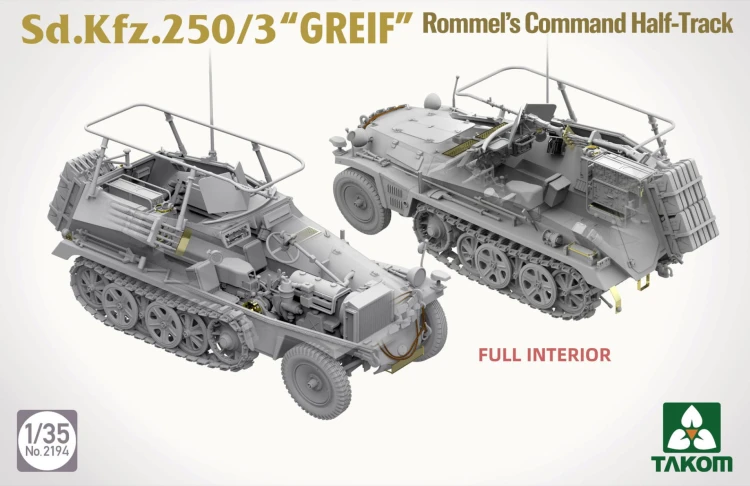 Transporter Sd.Kfz.250/3 Greif Rommel's Command Half-Track 2194 Takom