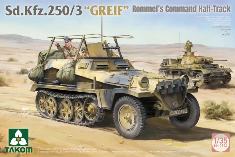 Transporter Sd.Kfz.250/1 & Sd.Kfz.250/3 Greif & Erwin Rommel 2194W Takom