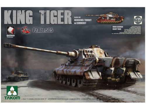 Czołg King Tiger Sd.Kfz.182 Henschel Turret Pz.Abt.505 2047 Takom