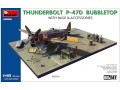 Samolot Thunderbolt P-47D Bubbletop With Base & Accesories 48018 MiniArt