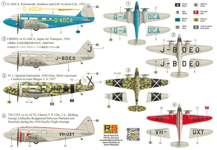 Samolot Airspeed AS.6 Envoy 92296 RS Models