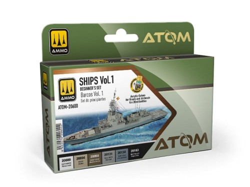 Zestaw farb akrylowych Ships Vol.1 ATOM-20600 AMMO Mig Jimenez