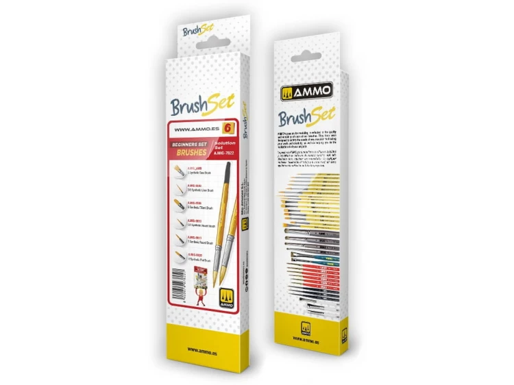 Pędzelek modelarski zestaw Beginners Set Brushes A.MIG-7822 AMMO Mig Jimenez