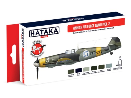 Zestaw farb akrylowych Finnish Air Force (WWII) Vol. 2 HTK-AS118 Hataka