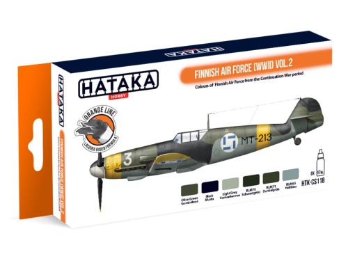 Zestaw farb celulozowych Finnish Air Force (WWII) Vol. 2 HTK-CS118 Hataka