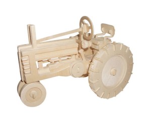 Traktor składanka drewniana puzzle 3D