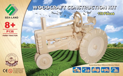 Traktor składanka drewniana puzzle 3D P136 Sea-Land