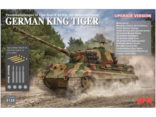 Czołg King Tiger Ausf.B Sd.Kfz.182 Henschel Turret Upgrade Version RM-5126 RFM
