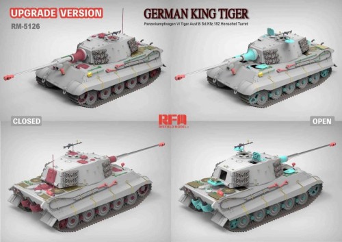 Czołg King Tiger Ausf.B Sd.Kfz.182 Henschel Turret Upgrade Version RM-5126 RFM