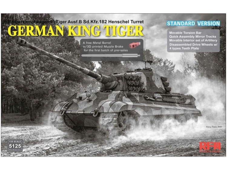Czołg King Tiger Ausf.B Sd.Kfz.182 Henschel Turret Standard Version RM-5125 RFM