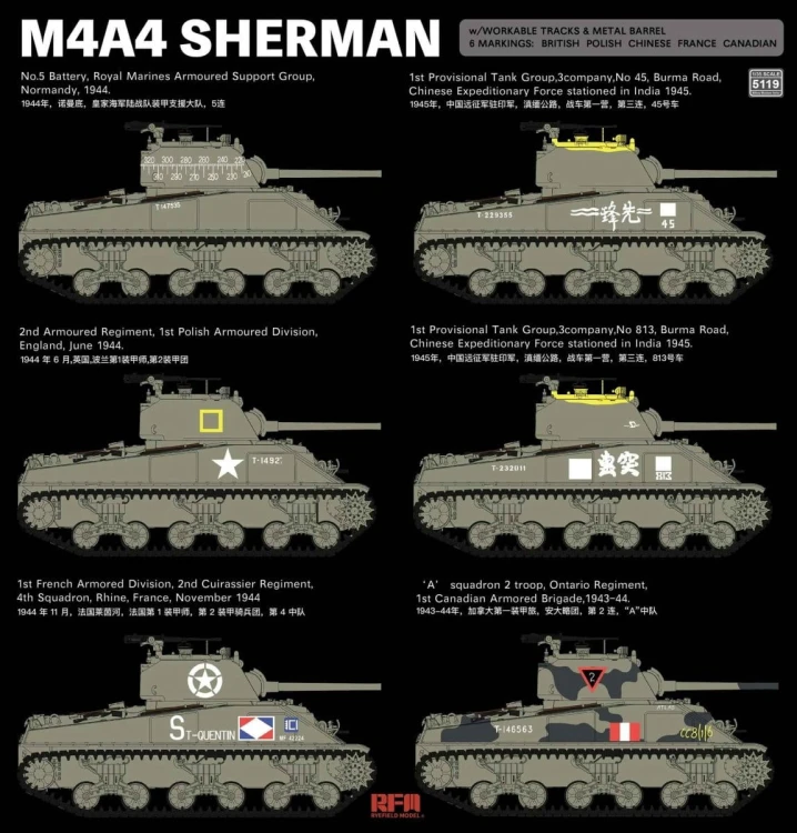 Czołg M4A4 Sherman RM-5119 RFM