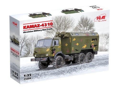 Ciężarówka wojskowa KamAZ-4310 Ukrainian Military Box Truck 35004 ICM
