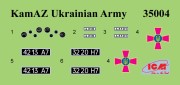 Ciężarówka wojskowa KamAZ-4310 Ukrainian Military Box Truck 35004 ICM
