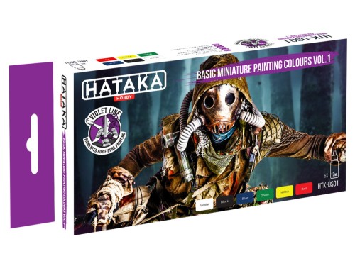 Zestaw farb akrylowych Basic Miniature Painting Colours Vol.1 HTK-DS01 Hataka