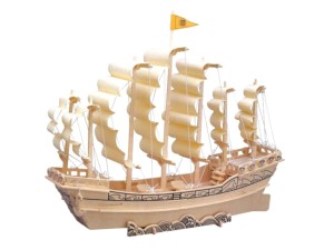 Żaglowiec dynastii Ming składanka drewniana puzzle 3D