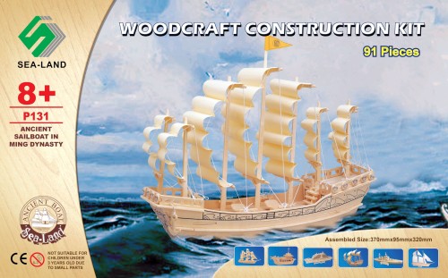 Żaglowiec dynastii Ming składanka drewniana puzzle 3D P131 Sea-Land