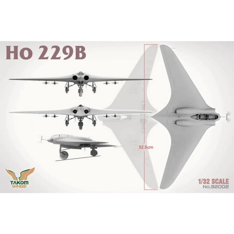 Samolot odrzutowy Horten Ho 229B 32002 Takom