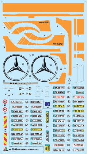 Mercedes Benz Actros MP4 Big Space Grand Prix Edition 3968 Italeri