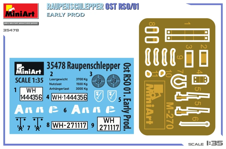 Ciągnik Steyr Raupenschlepper Ost RSO/01 Early Production 35478 MiniArt