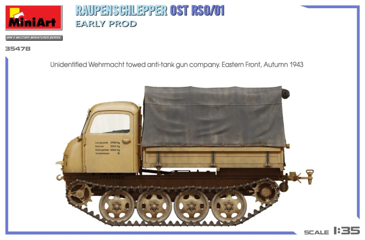 Ciągnik Steyr Raupenschlepper Ost RSO/01 Early Production 35478 MiniArt