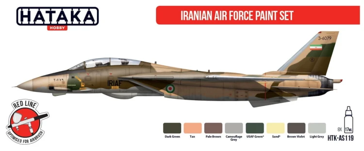 Zestaw farb akrylowych Iranian Air Force HTK-AS119 Hataka