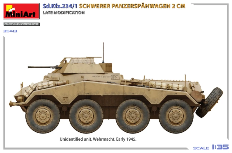Pojazd Sd.Kfz.234/1 Schwerer Panzerspahwagen 2cm Late Modification 35413 MiniArt