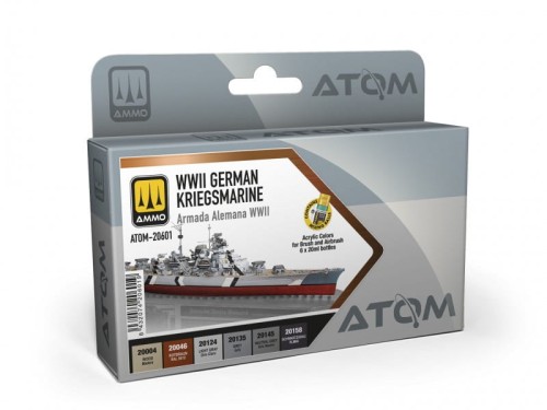Zestaw farb akrylowych WWII German Kriegsmarine ATOM-20601 AMMO Mig Jimenez