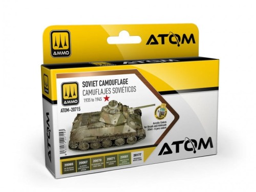 Zestaw farb akrylowych Soviet Camouflage 1935-1945 ATOM-20715 AMMO Mig Jimenez