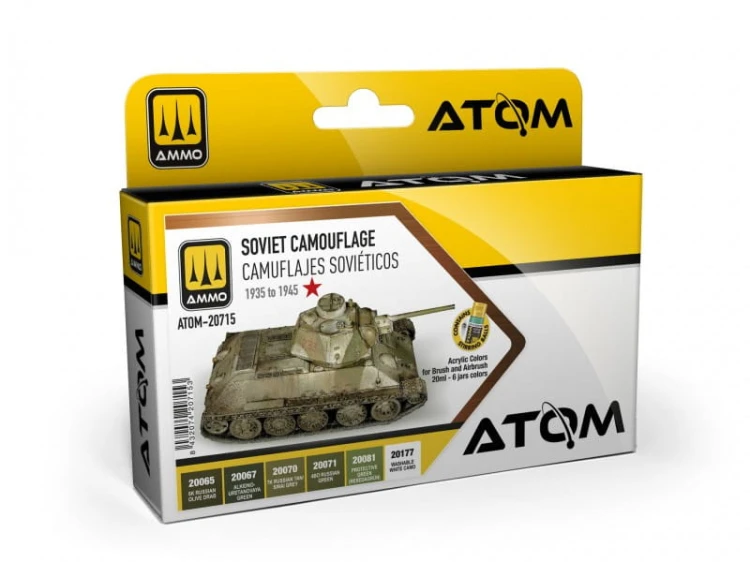 Zestaw farb akrylowych Soviet Camouflage 1935-1945 ATOM-20715 AMMO Mig Jimenez