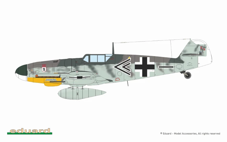 Samolot Messerschmitt Bf109 G-6 7475 Eduard