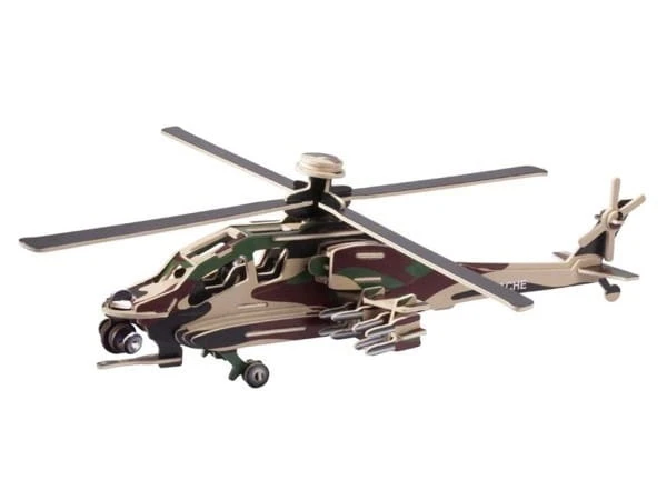 Helikopter Apache składanka drewniana PC072