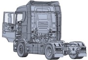Scania 770S 4x2 Normal Roof Grey Cab 3971 Italeri