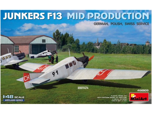 Samolot Junkers F13 Mid Prod. German, Polish, Swiss Service 48005 MiniArt
