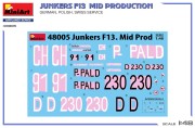 Samolot Junkers F13 Mid Prod. German, Polish, Swiss Service 48005 MiniArt