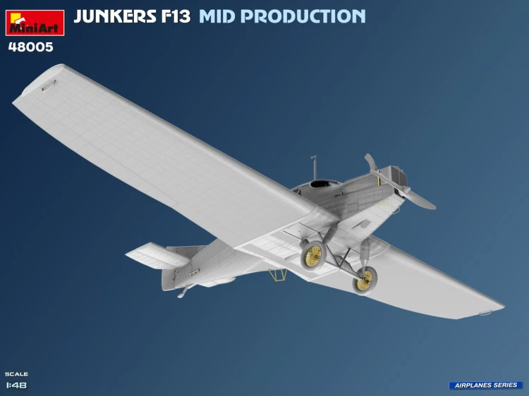 Samolot Junkers F13 Mid Prod. German, Polish, Swiss Service 48005 MiniArt