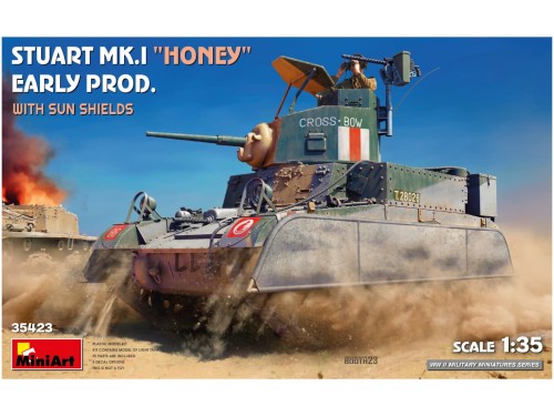 Czołg Stuart Mk.I Honey Early Production With Sun Shields 35423 MiniArt