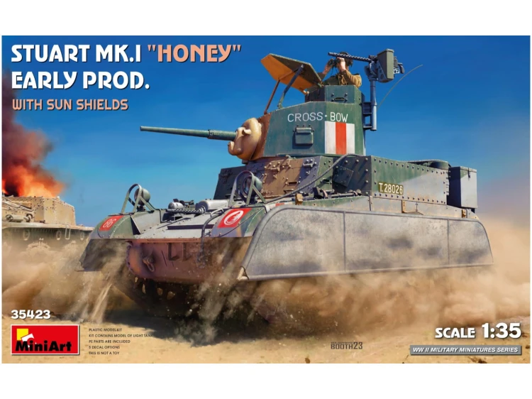 Czołg Stuart Mk.I Honey Early Production With Sun Shields 35423 MiniArt