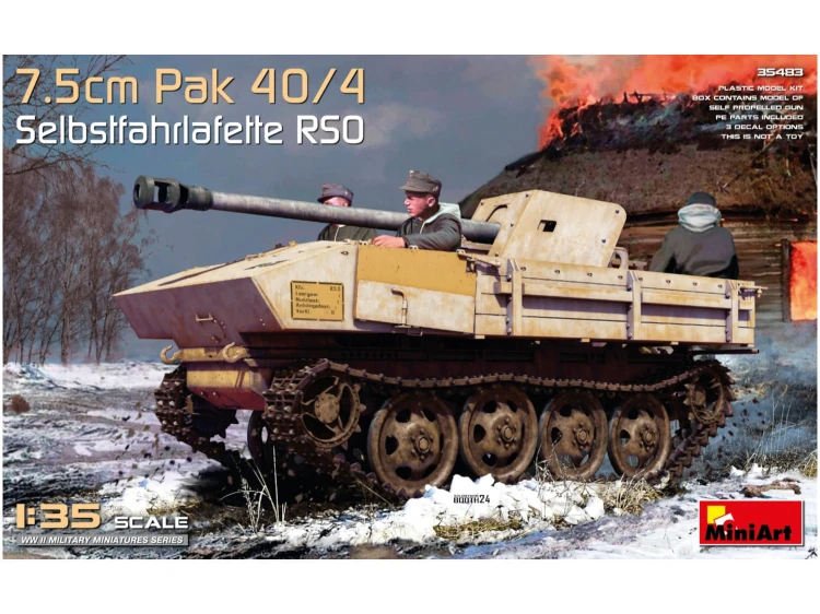 Działo samobieżne 7.5cm Pak 40/4 Selbstfahrlafette RSO 35483 MiniArt