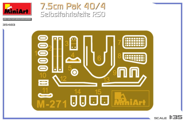 Działo samobieżne 7.5cm Pak 40/4 Selbstfahrlafette RSO 35483 MiniArt