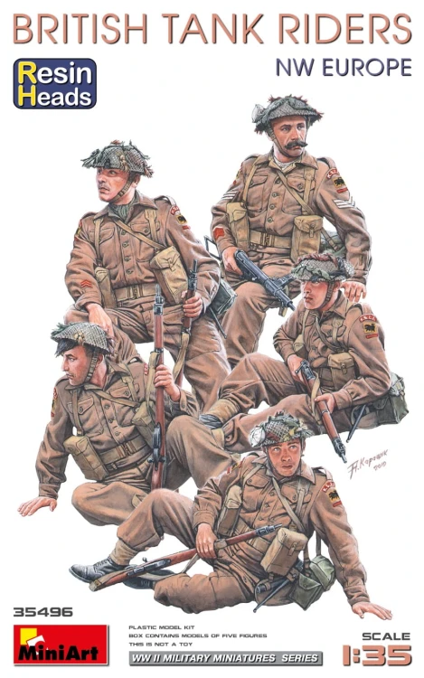 British Tank Riders NW Europe (Resin Heads) 35496 MiniArt