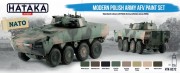 Zestaw farb akrylowych Modern Polish Army AFV HTK-BS72 Hataka