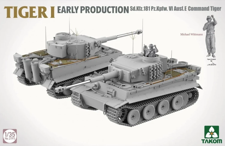 Czołg Tiger I Sd.Kfz.181 PzKpfw VI Ausf.E Early Command Tiger 2195 Takom