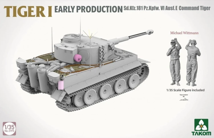 Czołg Tiger I Sd.Kfz.181 PzKpfw VI Ausf.E Early Command Tiger 2195 Takom