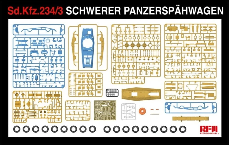 Działo Sd.Kfz.234/3 Schwerer Panzerspahwagen 7.5cm Stummel RM-5134 RFM