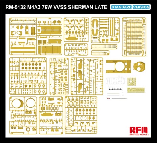Czołg M4A3 76W VVSS Sherman Late Standard Version RM-5132 RFM