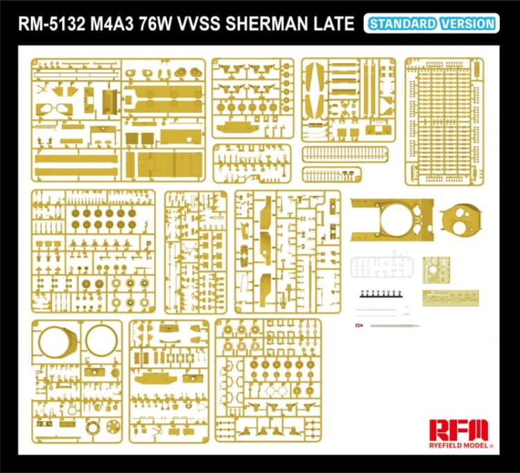 Czołg M4A3 76W VVSS Sherman Late Standard Version RM-5132 RFM