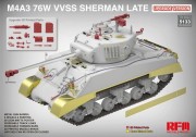 Czołg M4A3 76W VVSS Sherman Late Upgrade Version RM-5133 RFM