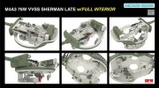 Czołg M4A3 76W VVSS Sherman Late Full Interior Standard Version RM-5135 RFM