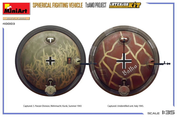 Sferyczny pojazd bojowy Spherical Fighting Vehicle TsAmo Project 40003 MiniArt