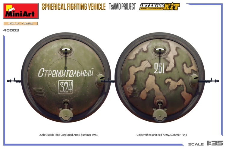 Sferyczny pojazd bojowy Spherical Fighting Vehicle TsAmo Project 40003 MiniArt